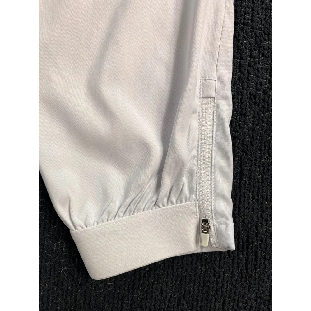 Primo Men White Golf Joggers Size 34 Short Tapered Performance Pants Zipper Cuff